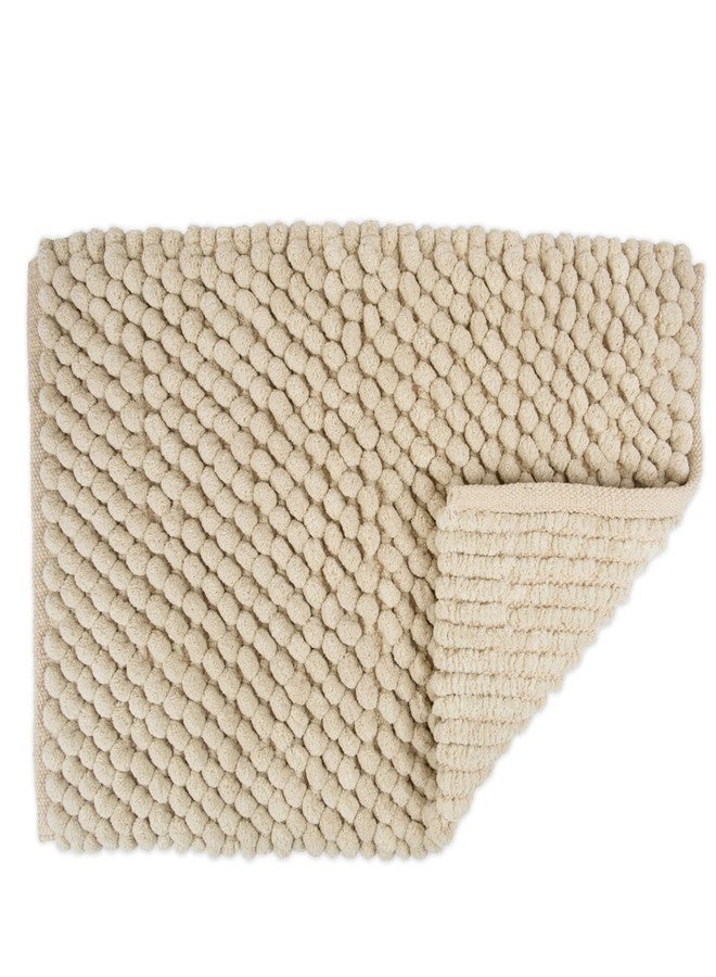 DII Ultra Soft Chenille Bath Mat, Chunky Popcorn Bath Rug, 17x24", Taupe - Image 3